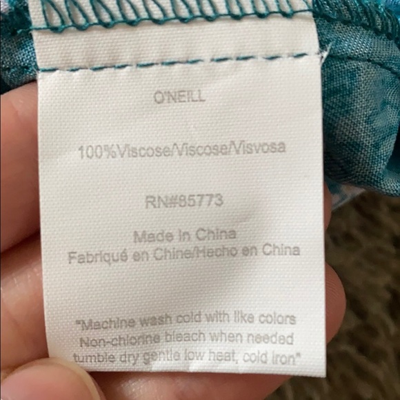 O’Neill Floral Green Button Front Dress. NWT - Picture 13 of 16